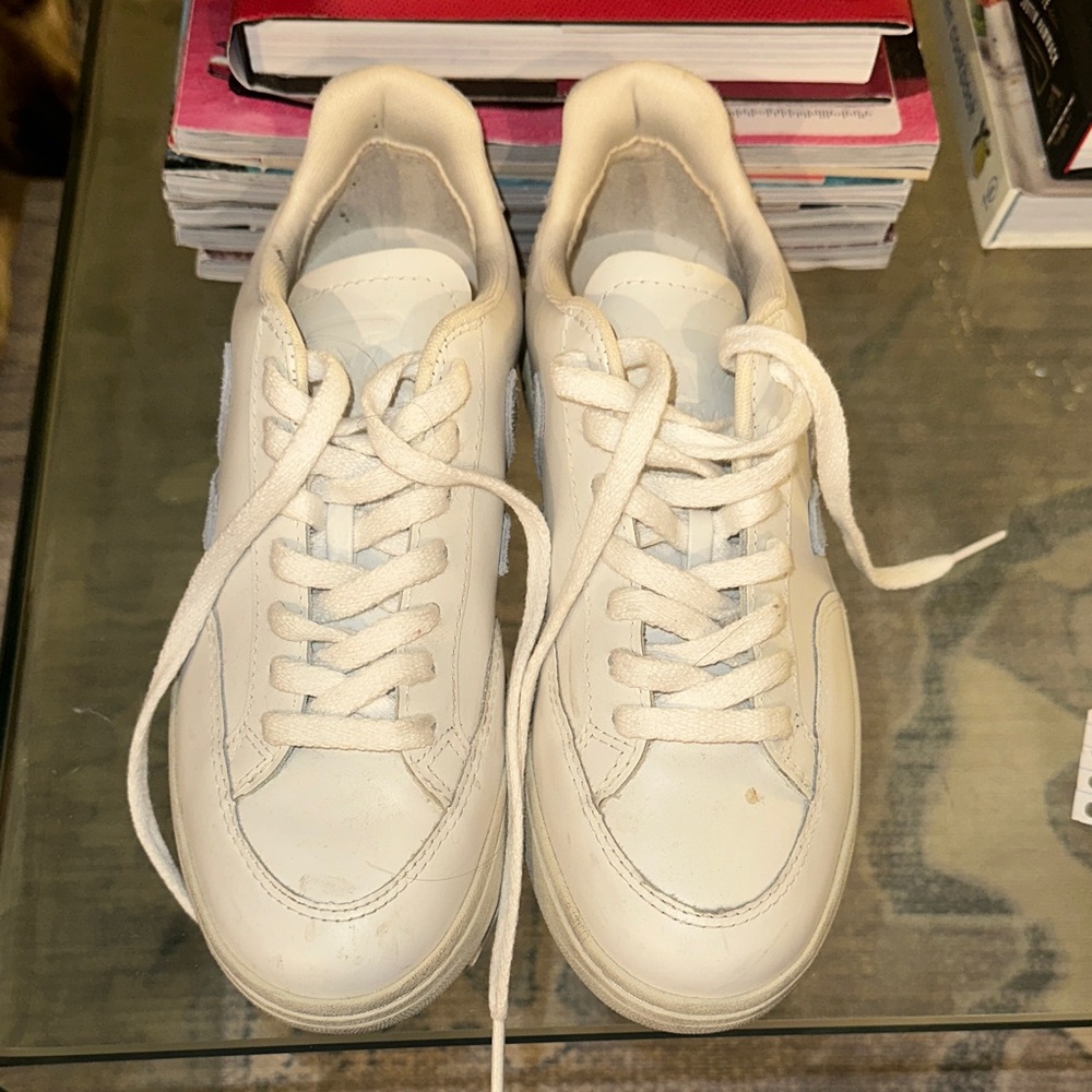 Veja White and Gray Sneakers